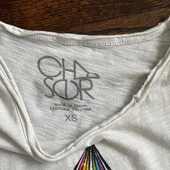 Chaser White Graphic Muscle Tee with Multicolor Design - Picture 2 of 3